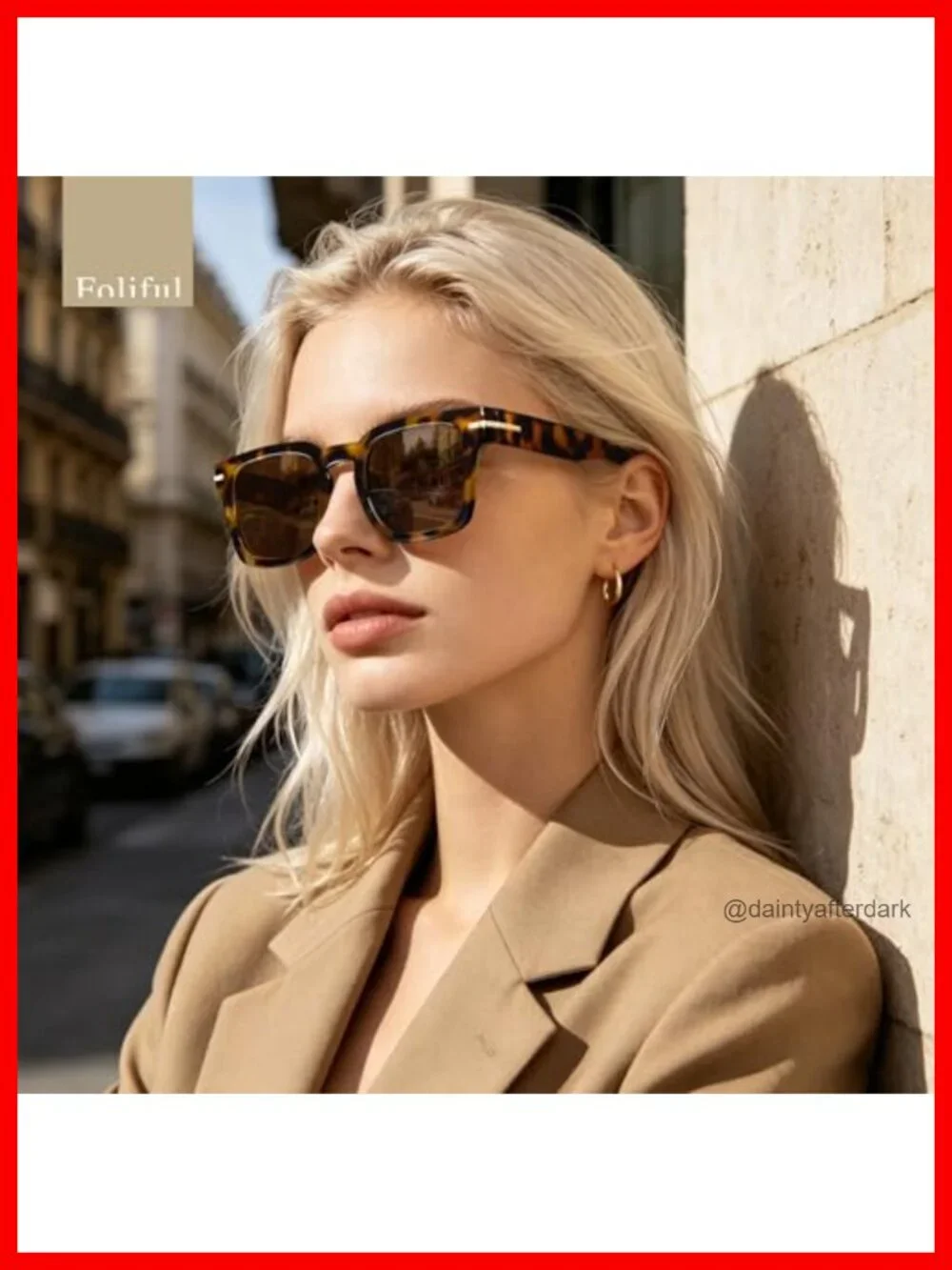 Retro Square Frame Sunglasses for Women Men Driving UV Protection HD Lens